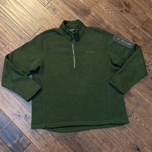 Eddie Bauer Dark Olive Green 1/4 Zip
